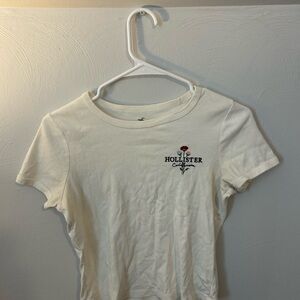 Hollister White Graphic Tee